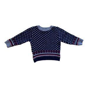 Barque Navy Snowflake Size 3 Sweater